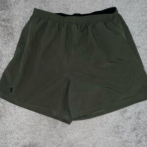 Army green under armor athletic shorts